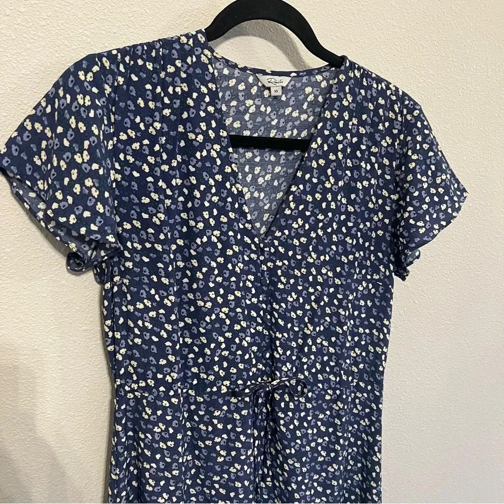 NWOT Rails Kiki Dress Navy Blue Ditsy Floral Print Casual Boho Preppy Women’s XS